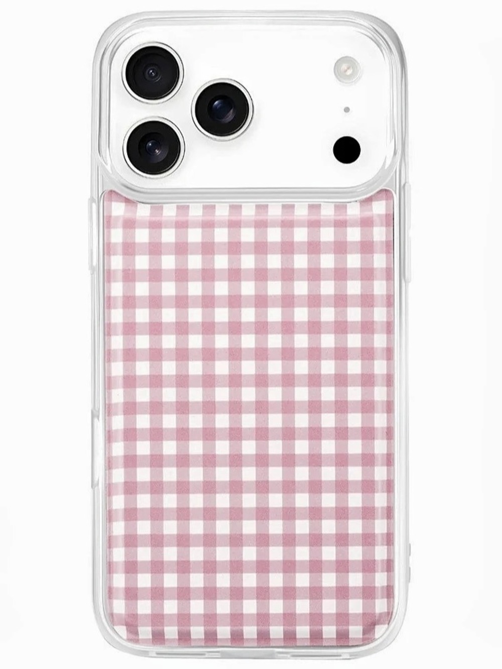 Like New iPhone 17 Pro Walli Magnetic Case and Card Holder - Pink Gingham